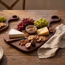 Walnut Charcuterie Board Set of 2, Wood Serving Boards